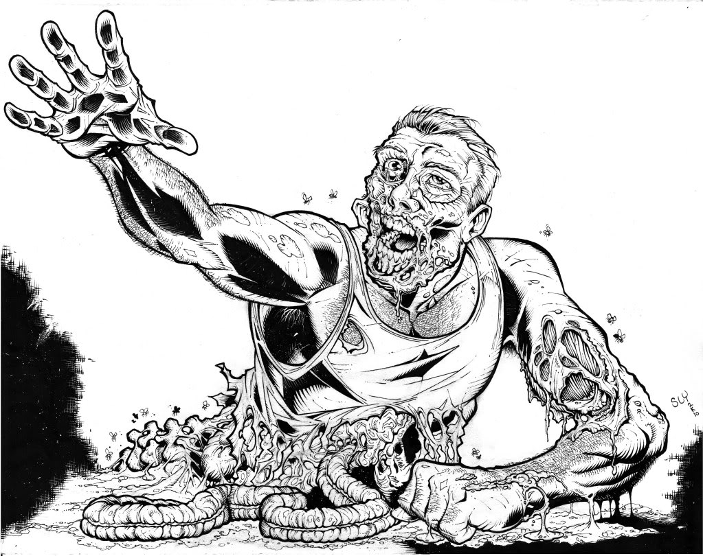 1023x810 Zombie Coloring Pages For Adults And Teens Coloring Pages