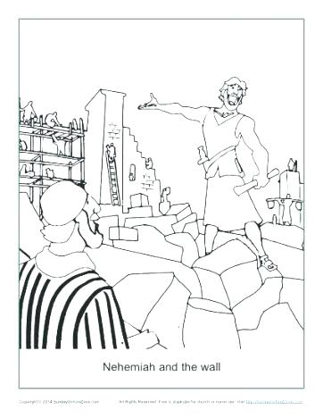 362x468 Nehemiah Coloring Page Coloring Page And The Wall Coloring Page