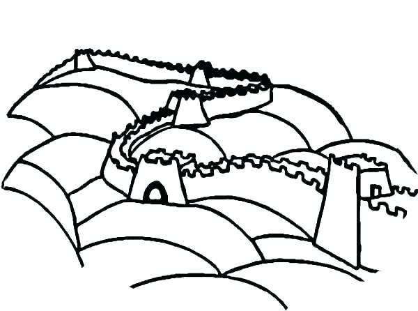 600x446 Wall E Coloring Pages Coloring Pages Great Wall Of China Coloring