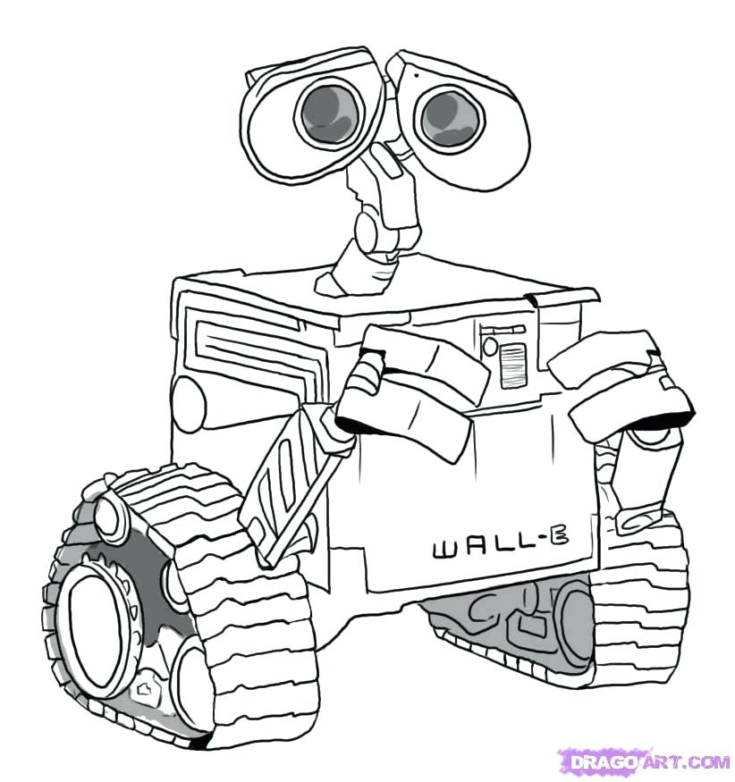 822x875 Wall E And Eve Coloring Pages Many Interesting On Excellent Wall E