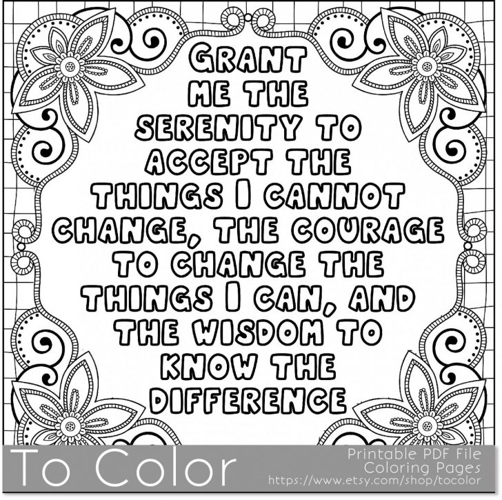 728x725 Serenity Prayer Coloring Page Prayer Coloring Pages With Wallpaper