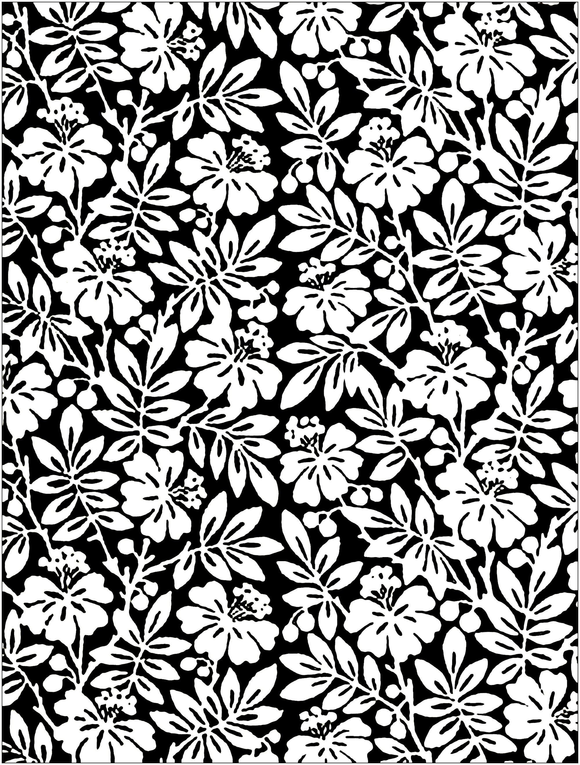 2000x2639 Black And White Flowers From English Century Wallpaper