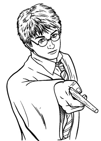 350x488 Harry Potter Wand Coloring Page Coloring Book