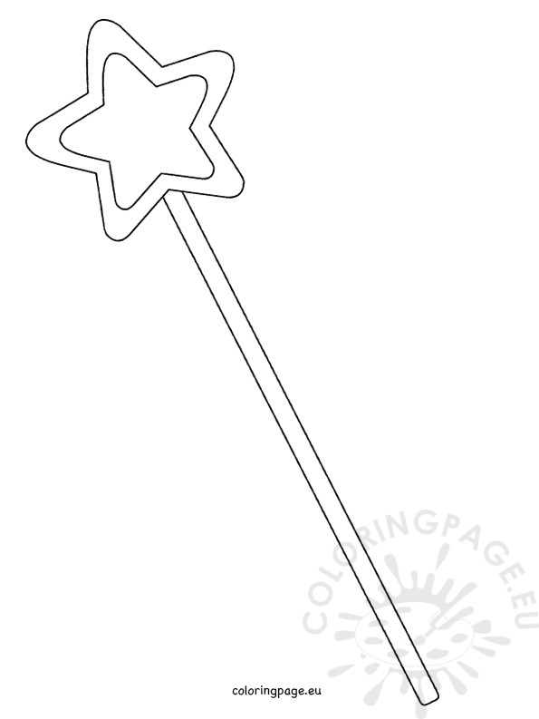 595x793 Printable Magic Fairy Wand Template Coloring Page