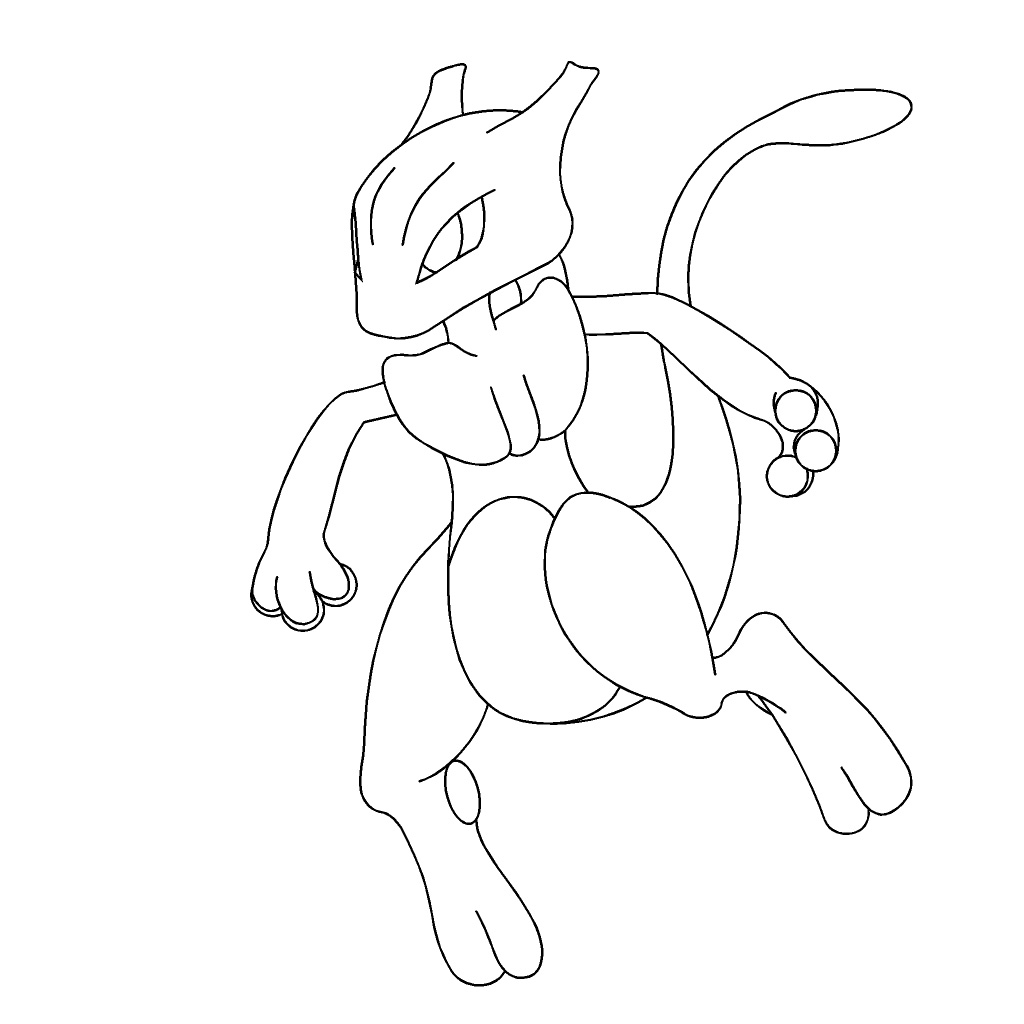 1024x1024 Wanted Mewtwo Coloring Page Freecolorngpages Co