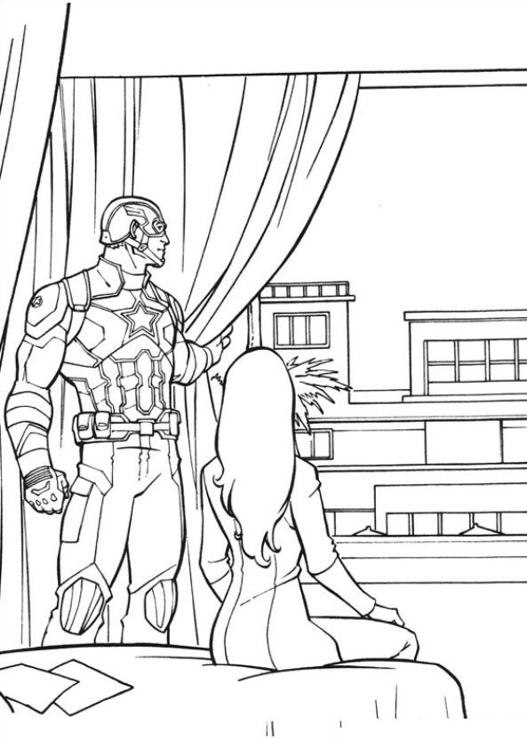 593x832 Kids N Coloring Pages Of Captain America Civil War