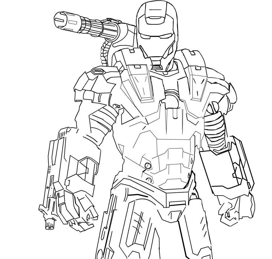 949x902 War Machine Coloring Pages