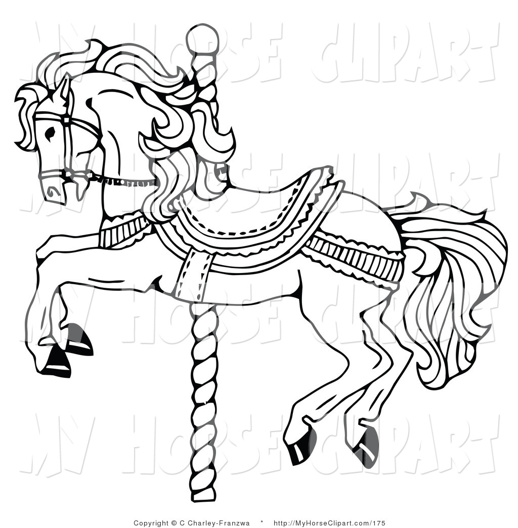 1024x1044 Carousel Horse Coloring Pages