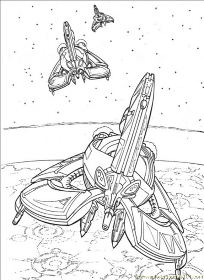650x893 Space Ship Coloring Page