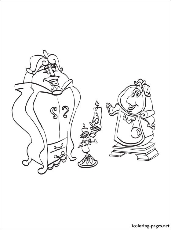 560x750 Wardrobe From Beauty And The Beast Coloring Pages