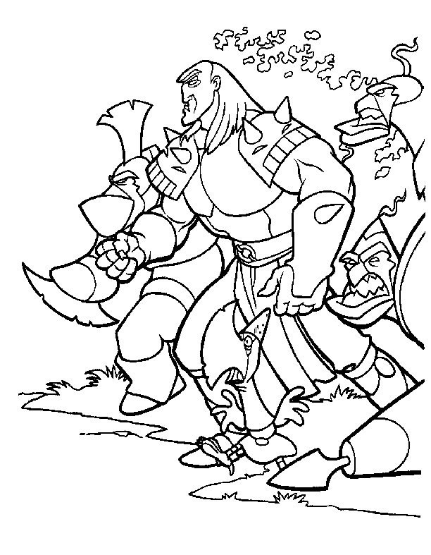 612x787 Coloring Page Warrior