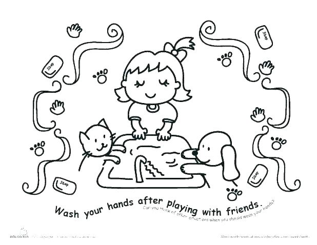 618x478 Hand Washing Coloring Sheets Germ Coloring Page Bacteria Coloring