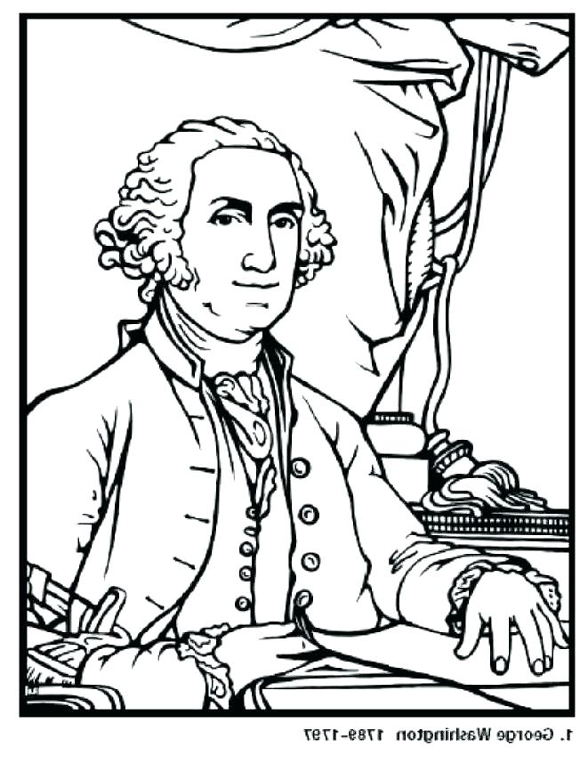 661x858 George Washington Coloring Page Face Presidents Coloring Pages