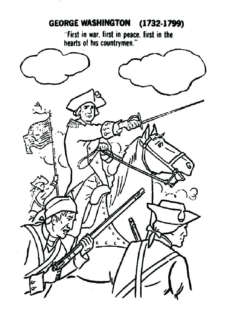 750x1000 George Washington Coloring Pages General Coloring Page