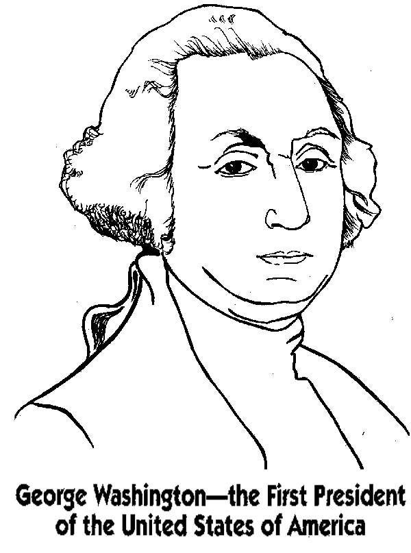 600x807 President George Washington Coloring Pages