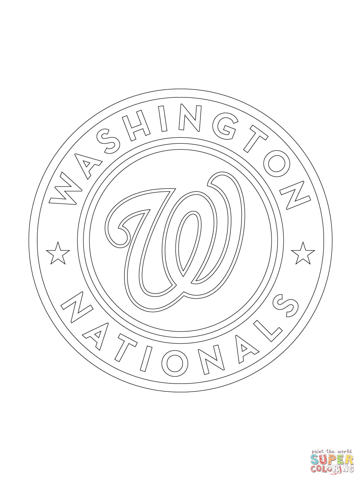 1200x1600 Unique Mets Coloring Pages Washington Nationals Logo Page Free