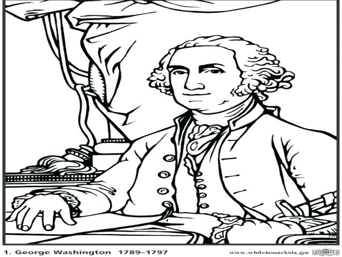 667x500 George Washington Coloring Sheet