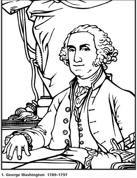 461x600 George Washington Coloring Page, Coloring Pages Of All U S