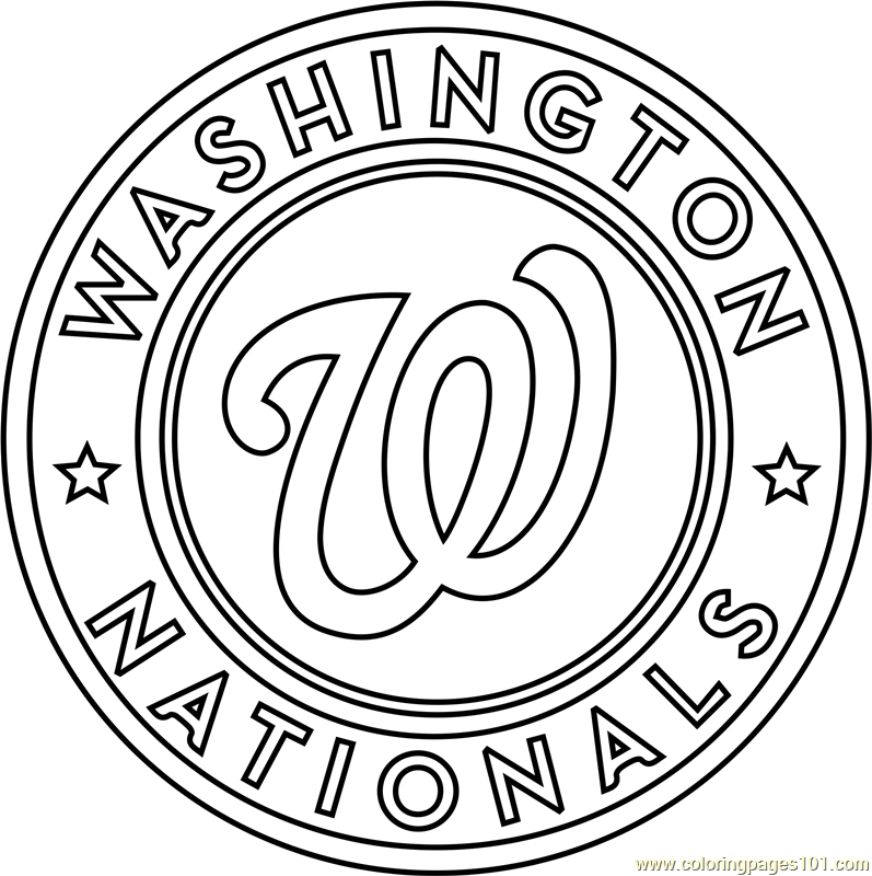 797x800 Washington Nationals Logo Coloring Page