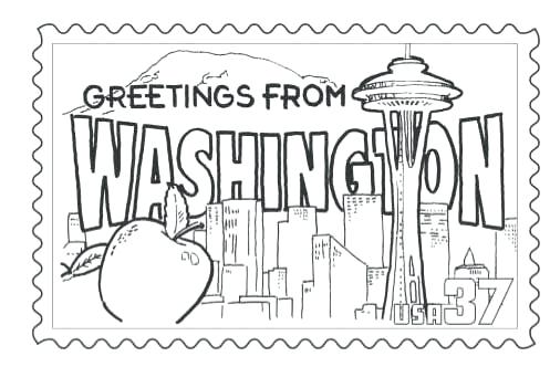 497x332 Washington State Coloring Pages Free Printable State Of Coloring
