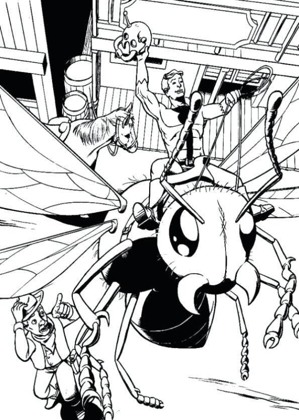 595x835 Wasp Eastern Yellow Jacket Insects Coloring Pages For Kids