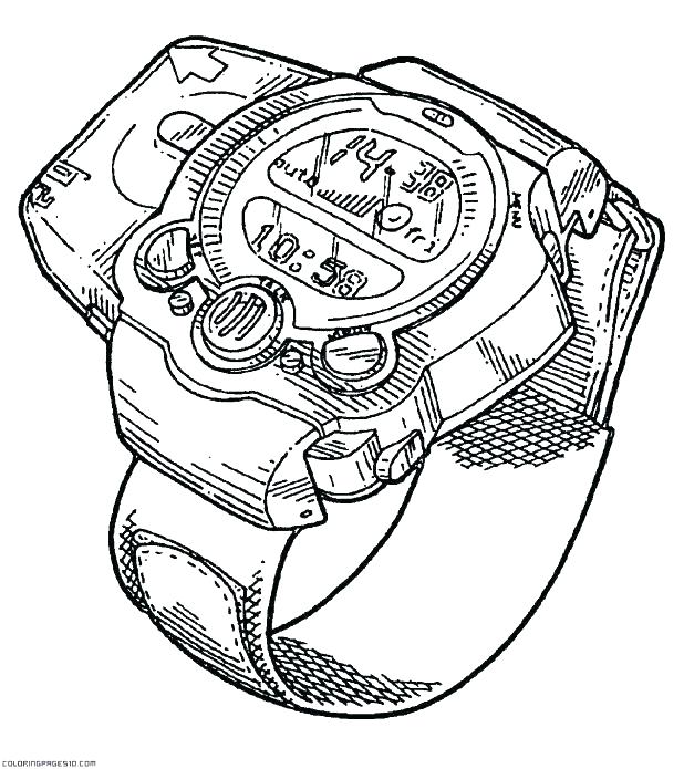 618x695 Watch Coloring Page Best Printable Coloring Pages Of Watch Page