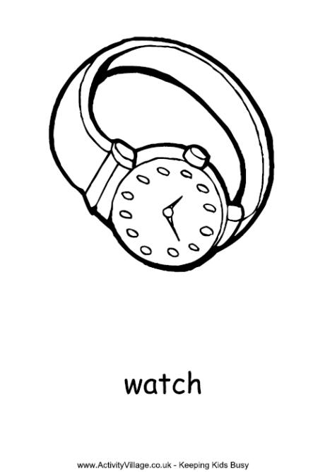460x668 Watch Colouring Page