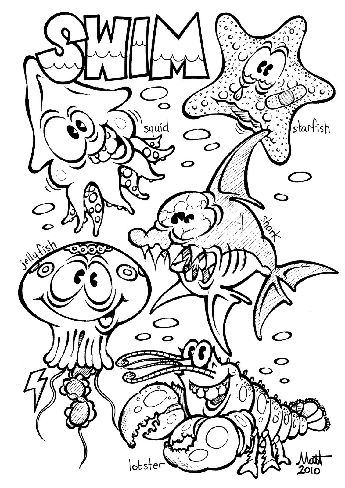 1131x1600 Quick Printable Sea Creatures Easy Ocean Animals Coloring Pages