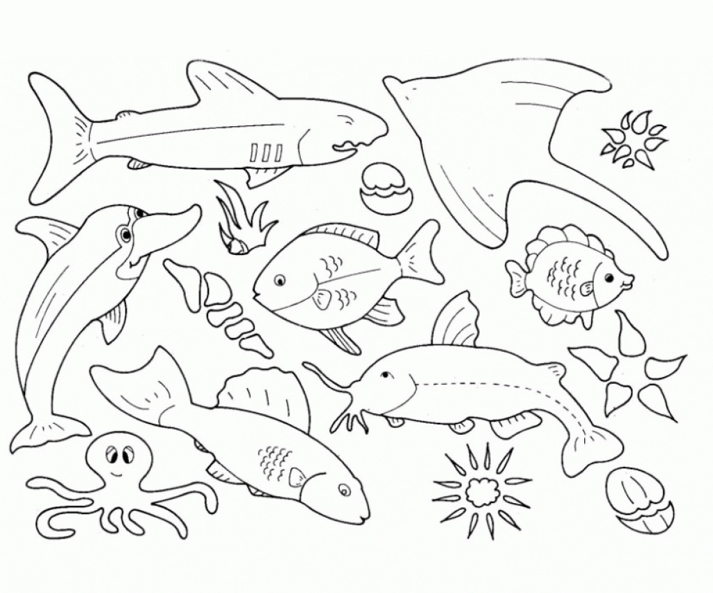 1024x851 Sea Animals Coloring Pages Fresh Ocean Animals Coloring Pages