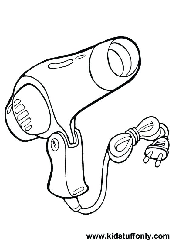567x794 Water Bottle Coloring Page Hot Water Bottle Coloring Hair Dryer