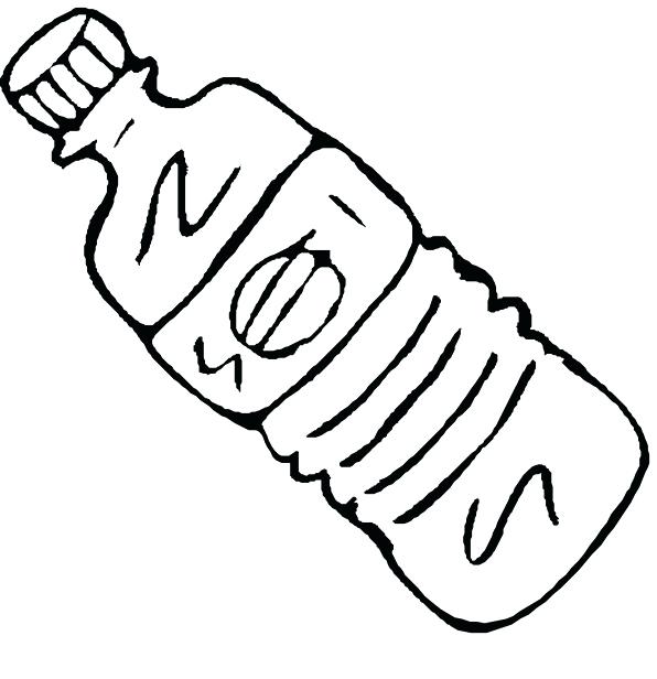 596x616 Water Bottle Coloring Page