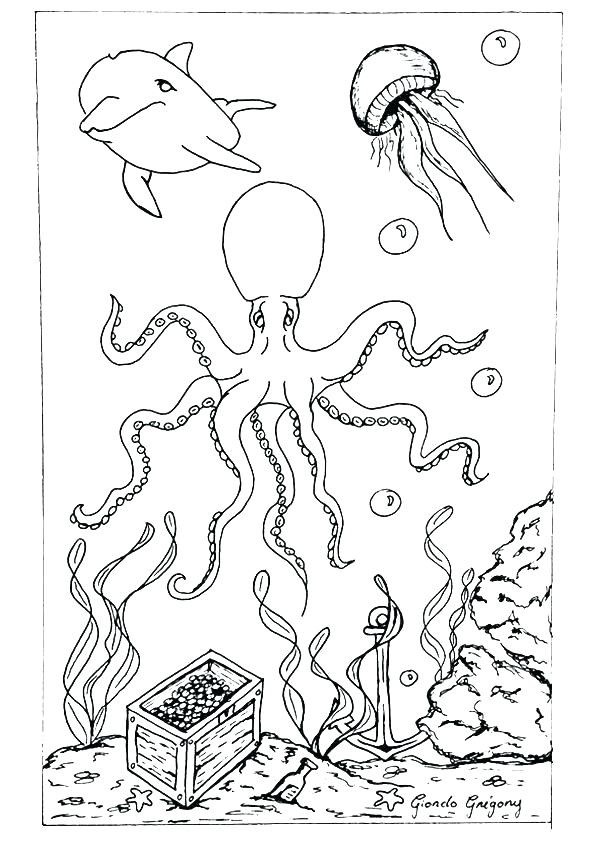 595x842 Water Cycle Coloring Page With Water Coloring Page Underwater