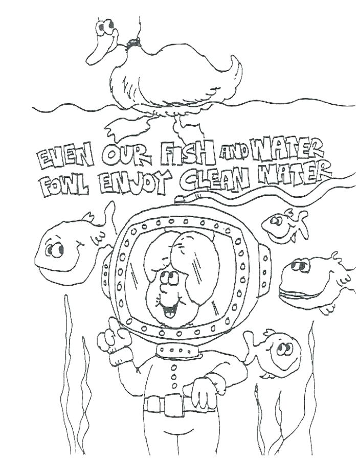 700x906 Coloring Pages Fish Water Cycle Coloring Page Also Save Water