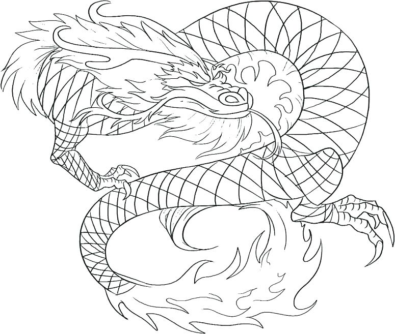 775x657 Dragon Color Pages Good Dragon Coloring Pages For Adults Print