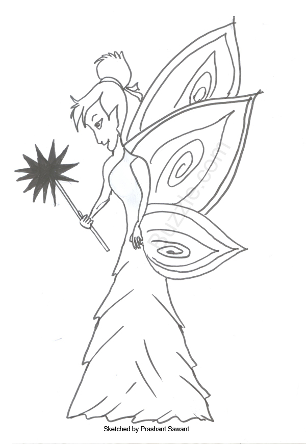 600x871 Fairy Coloring Pages To Bring Out The Hidden Artist In Your Child