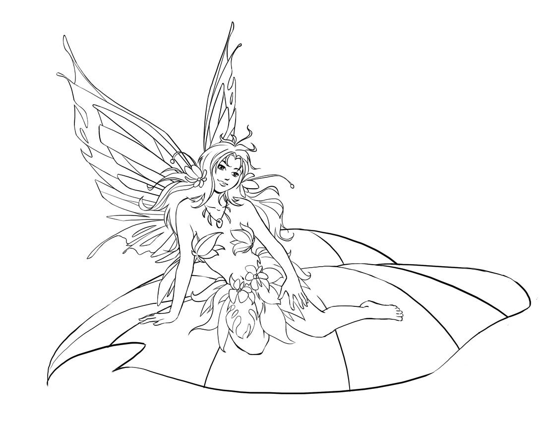 1099x882 Surging Coloring Pages Of Pretty Fairies Water Fairy