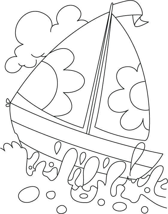 561x714 Coloring Pages Water A Boat In Deep Water Coloring Page Coloring