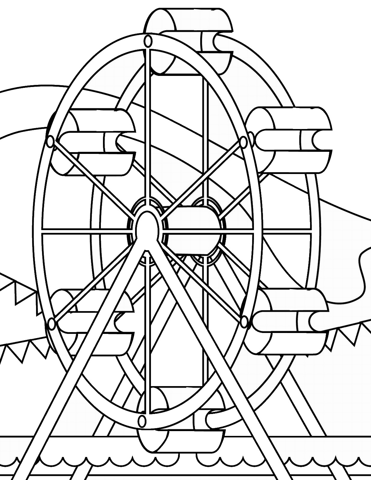 1236x1600 Amusement Park Coloring Pages