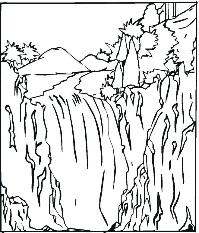 660x775 Waterfall Coloring Pages Spring Coloring Pages Free Printable