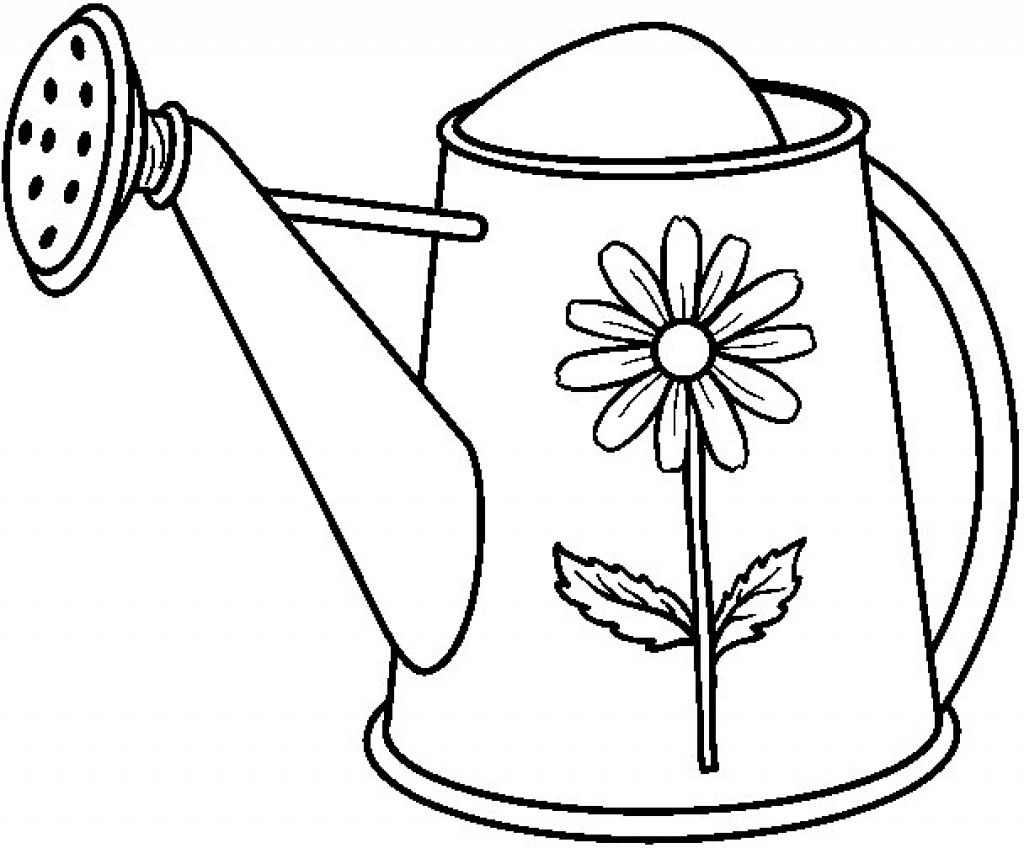 Watering Can Coloring Page