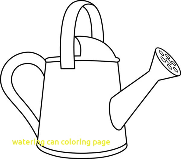600x528 Watering Can Coloring Page