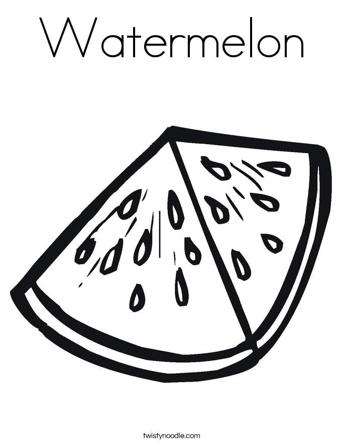 685x886 Watermelon Coloring Page