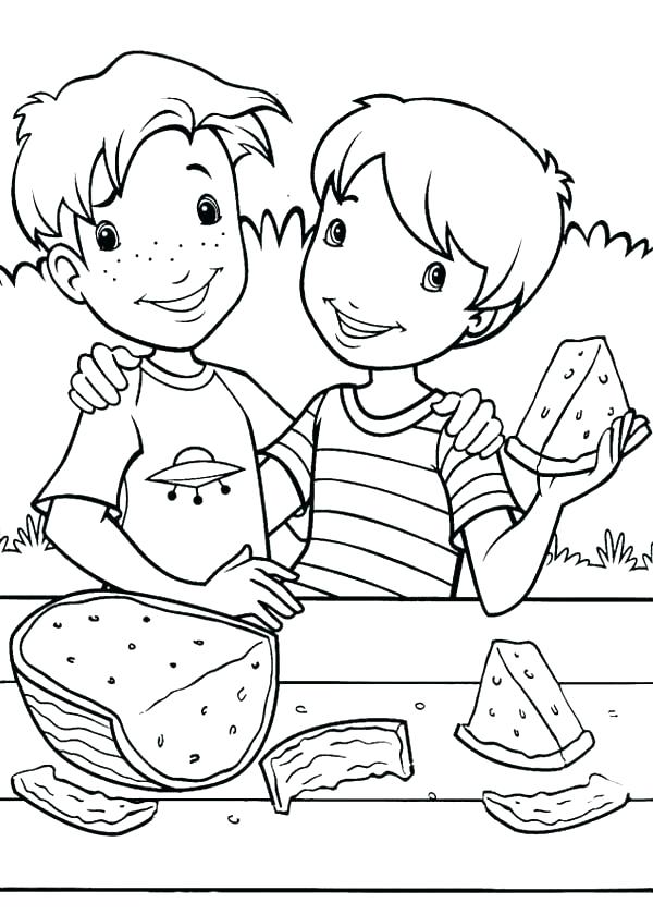 600x840 Printable Printable Watermelon Coloring Sheets