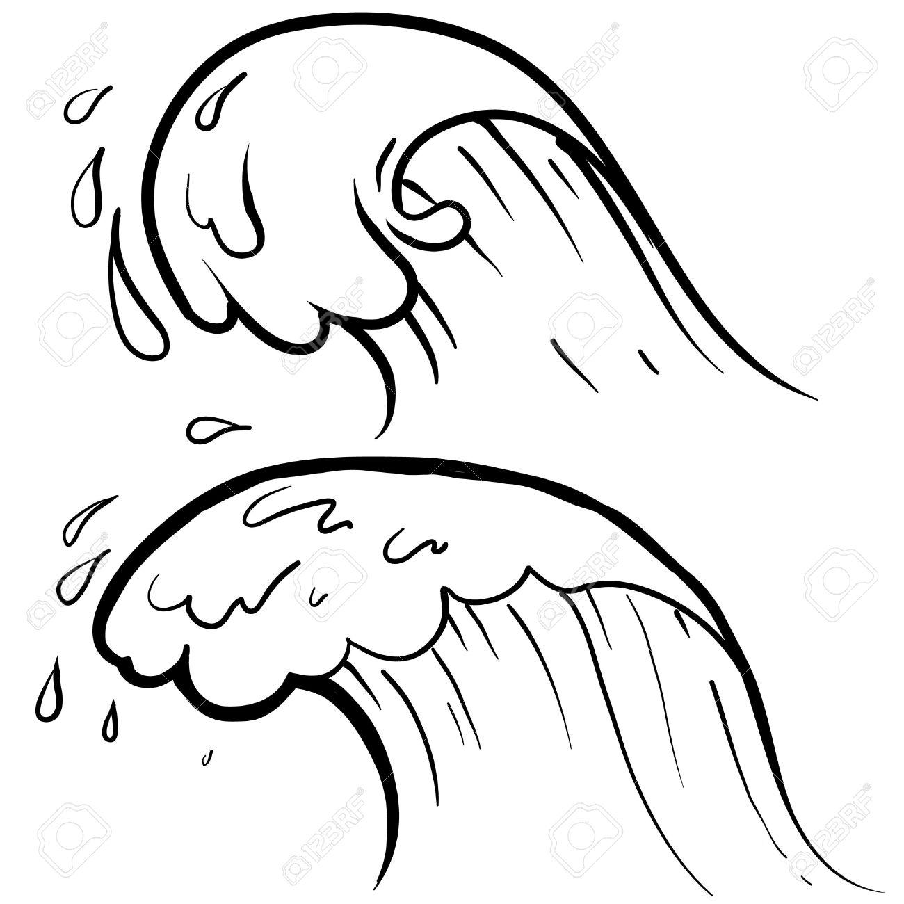 1300x1300 Ocean Waves Coloring Pages For Adults