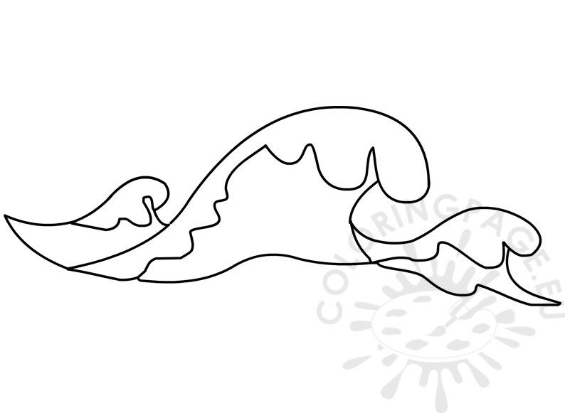 794x581 Sea Waves Illustrations Vectors Coloring Page