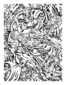 281x363 Waves Coloring Page