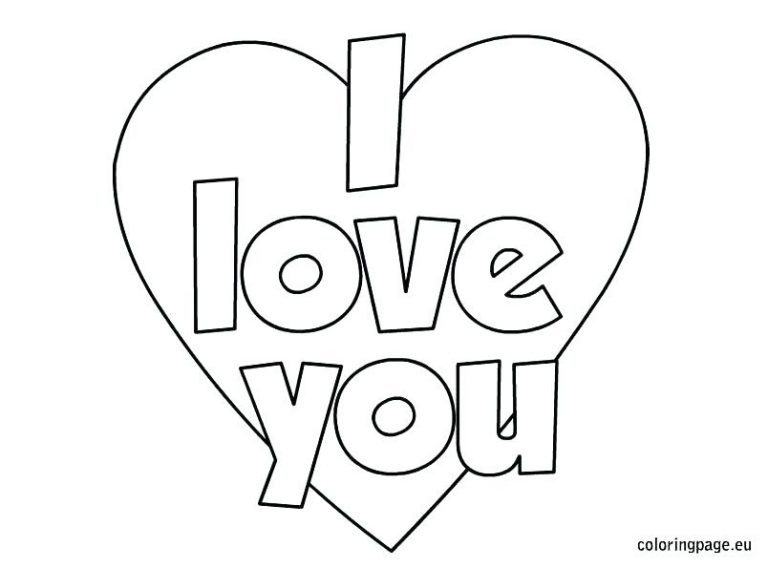 768x568 I Love You Coloring Pages Online New Sheets Perfect In Colouring