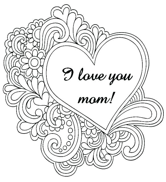 583x638 Coloring Pages That Say I Love You I Love U Coloring Pages