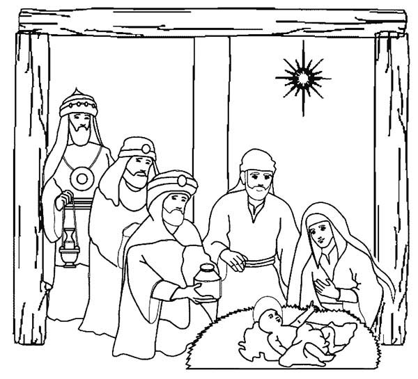 600x545 Three Kings On Nativity Of Jesus Coloring Pages Batch Coloring