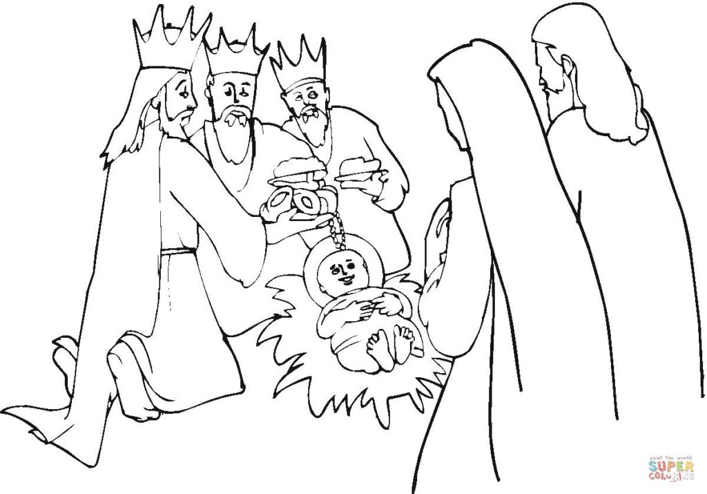 1024x715 Gifts From Wise Men Coloring Page Free Printable Pages With Bible